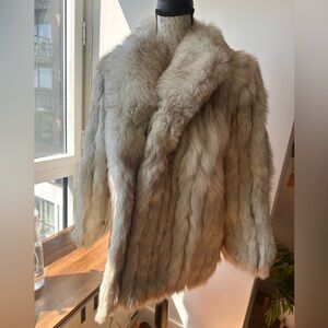 Silver fox Fur Coat in pristine condition